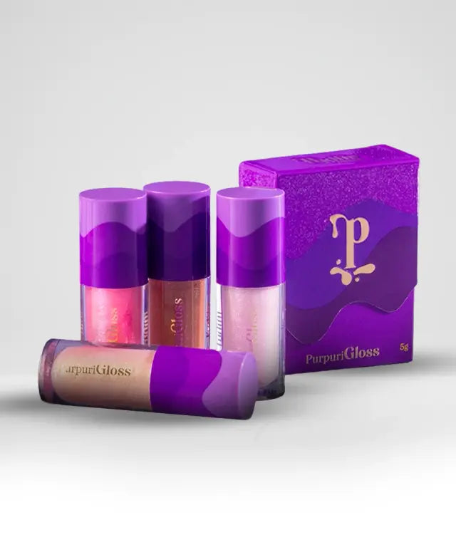 KIT PurpuriGloss - Brilhei + Sambei + Entreguei + Arrasei - Pudim Beauty